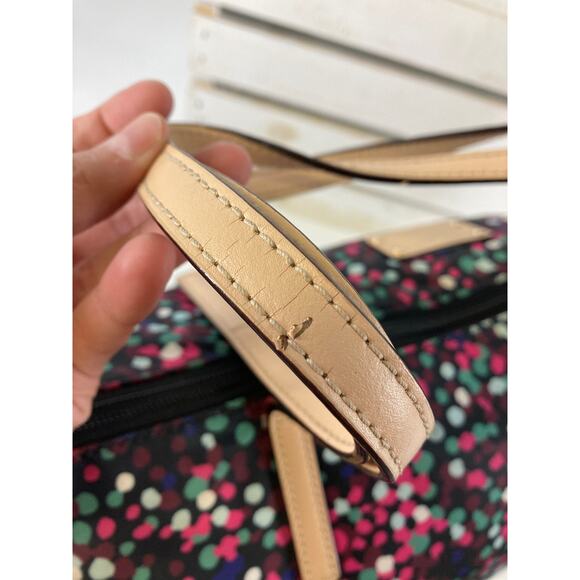 KATE SPADE LARGE MULTI COLOR PRINT NYLON SHOULDER BAG (ASIS) - Picture 7 of 13